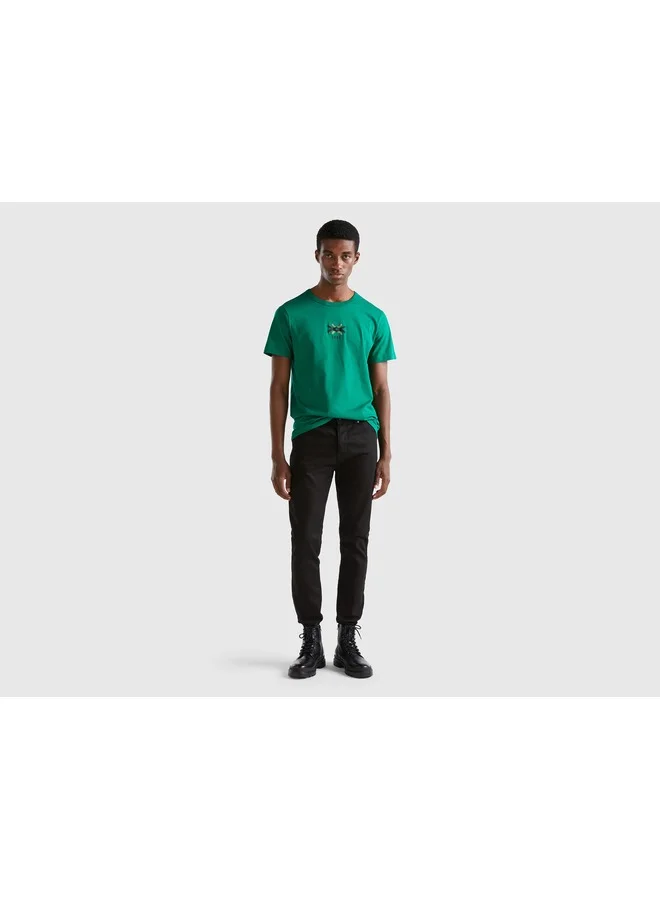 UNITED COLORS OF BENETTON  T-Shirt In Organic Cotton With Logo Print  | Best Price UAE