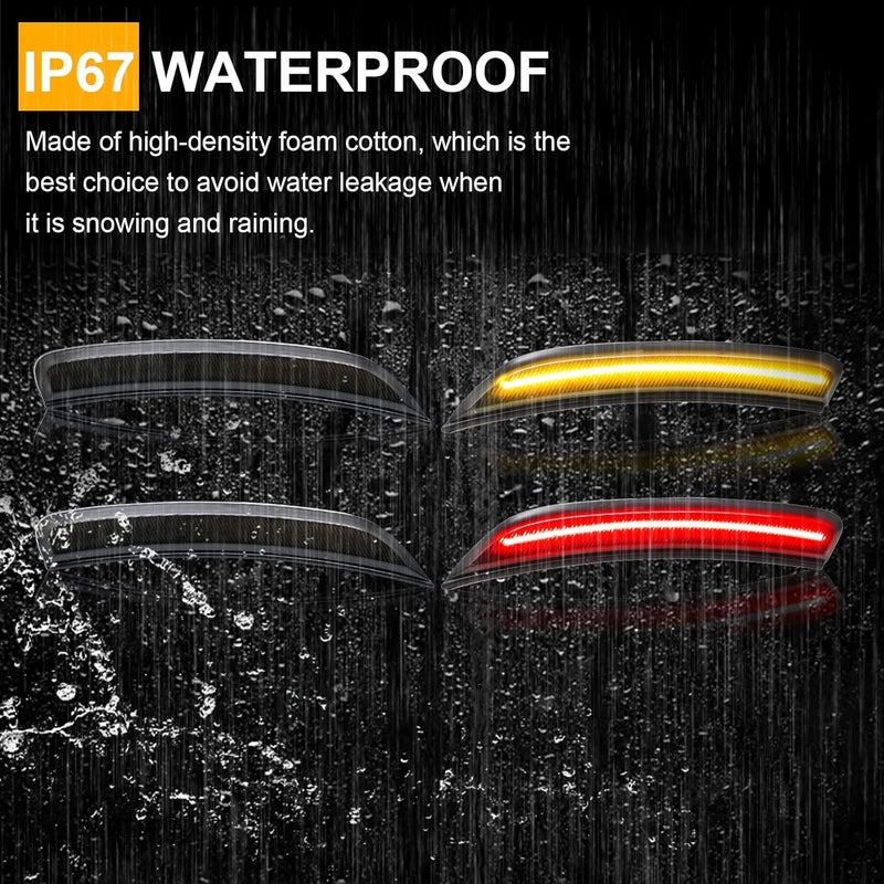 Mynoway 4PCS Smoked Lens LED Side Marker Lamp Replacement for Chrysler 200 (2015-2017) - Image 5