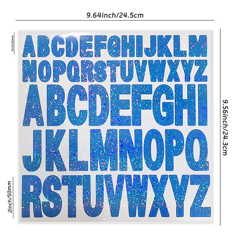 Starboling Letter Stickers 2 Inch+1 Inch Dark Blue Alphabet Sticker Self Adhesive Vinyl Letter Stickers Mailbox Numbers for Crafts Outdoor Sign Wall Mailbox Windows Doors Car posterboard - Image 2