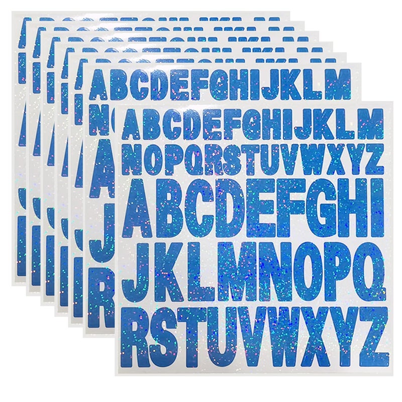 Starboling Letter Stickers 2 Inch+1 Inch Dark Blue Alphabet Sticker Self Adhesive Vinyl Letter Stickers Mailbox Numbers for Crafts Outdoor Sign Wall Mailbox Windows Doors Car posterboard - Image 1