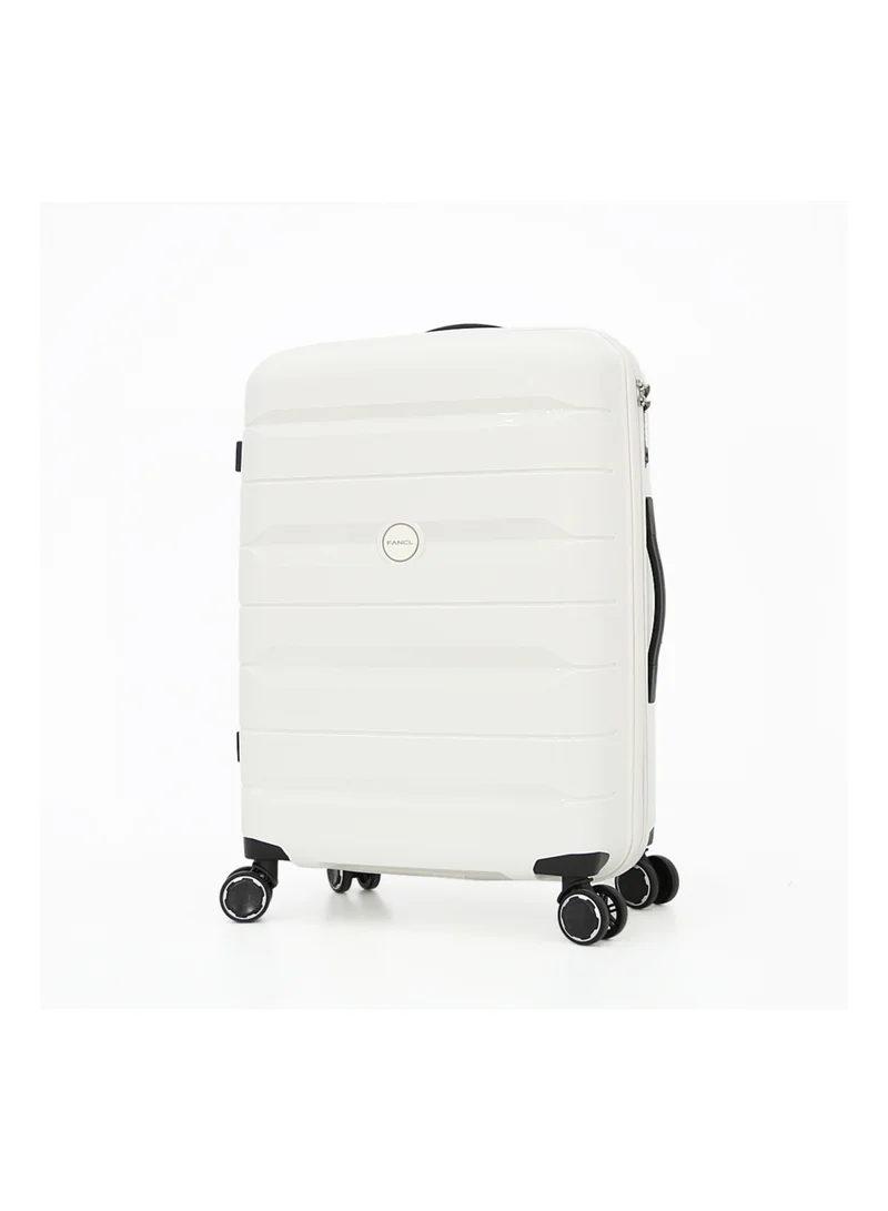 فانكل Hardside Luggage Trolley Bag 4 Pieces Set,White (BC-12",S-20",M-24",L-28")