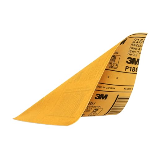 3M Sandpaper, 180 Grit, 5 Sheets, 9 in x 11 in, Longer Lasting Super Strong Abrasive, Great For Smoothing Body Filler, Shaping Glaze & Spot Putty, For Hand Or Machine Sanding (32545) - Image 4