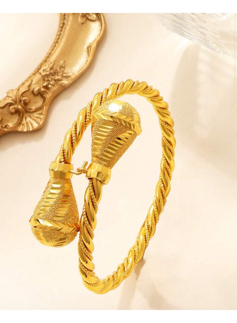 غولدماكس اسوارة نسائية شبيهة بالذهب مطلية عيار 21 - Image 2