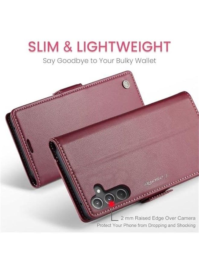 Leather protective cover for Samsung Galaxy A55 5G Red