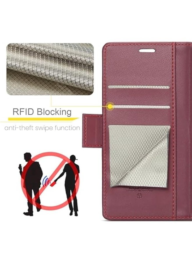 Leather protective cover for Samsung Galaxy A55 5G Red