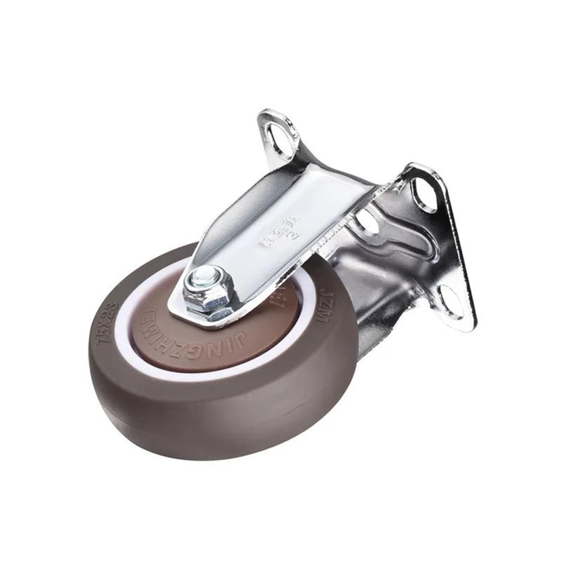 عجلات كاستر دوارة ثقيلة من مادة TPR مقاس 3 بوصة مزودة بمكابح مزدوجة قابلة للقفل بدون ضوضاء - Image 4