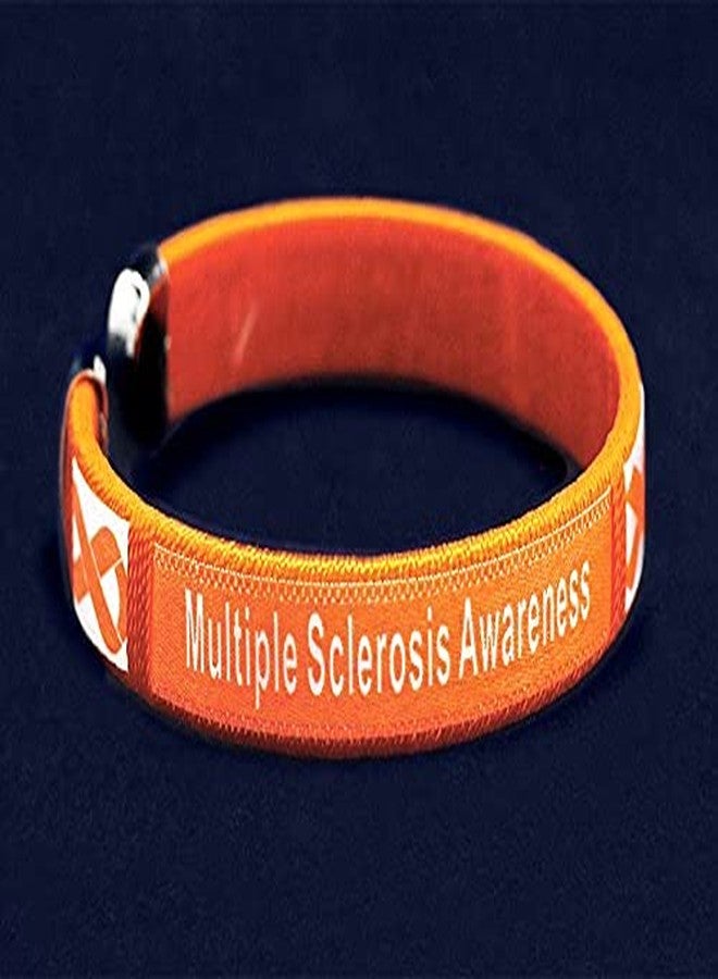 Fundraising For A Cause 2 Pack Multiple Sclerosis Awareness Bangle Bracelets - Orange Ribbon Awareness Bracelets Perfect for MS Awareness Campaigns, Support Groups, Gift-Giving and Fundraising - Image 2