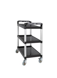 Extra 3-layer food serving cart, plastic shelves  - Image 3