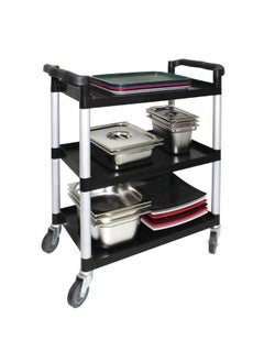 Extra 3-layer food serving cart, plastic shelves  - Image 2