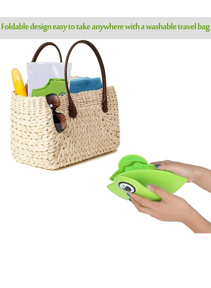 Gonice Travel Portable Folding Potty Training, Non Slip Silicone Pads, Reusable Toddlers Toilet Seat Covers Liners Fits Round - Image 5