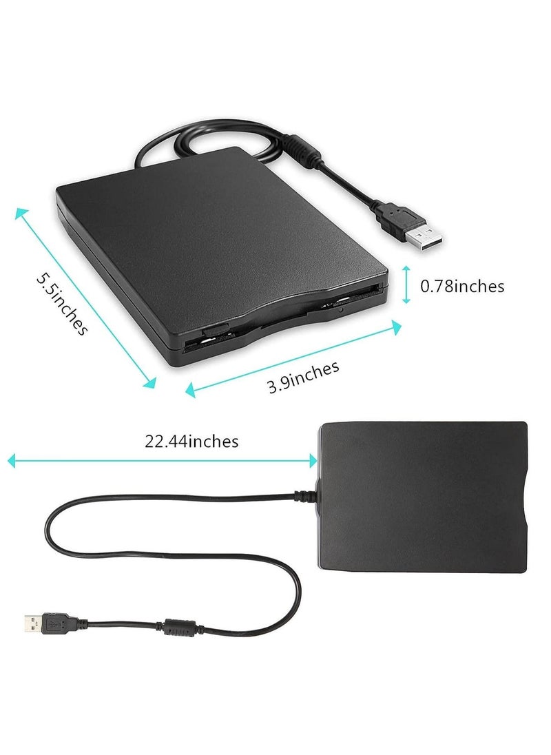 External USB Floppy Drive 3.5-inch Portable 1.44MB FDD, Plug and Play for Windows 2000/XP/Vista/7/8 Laptop