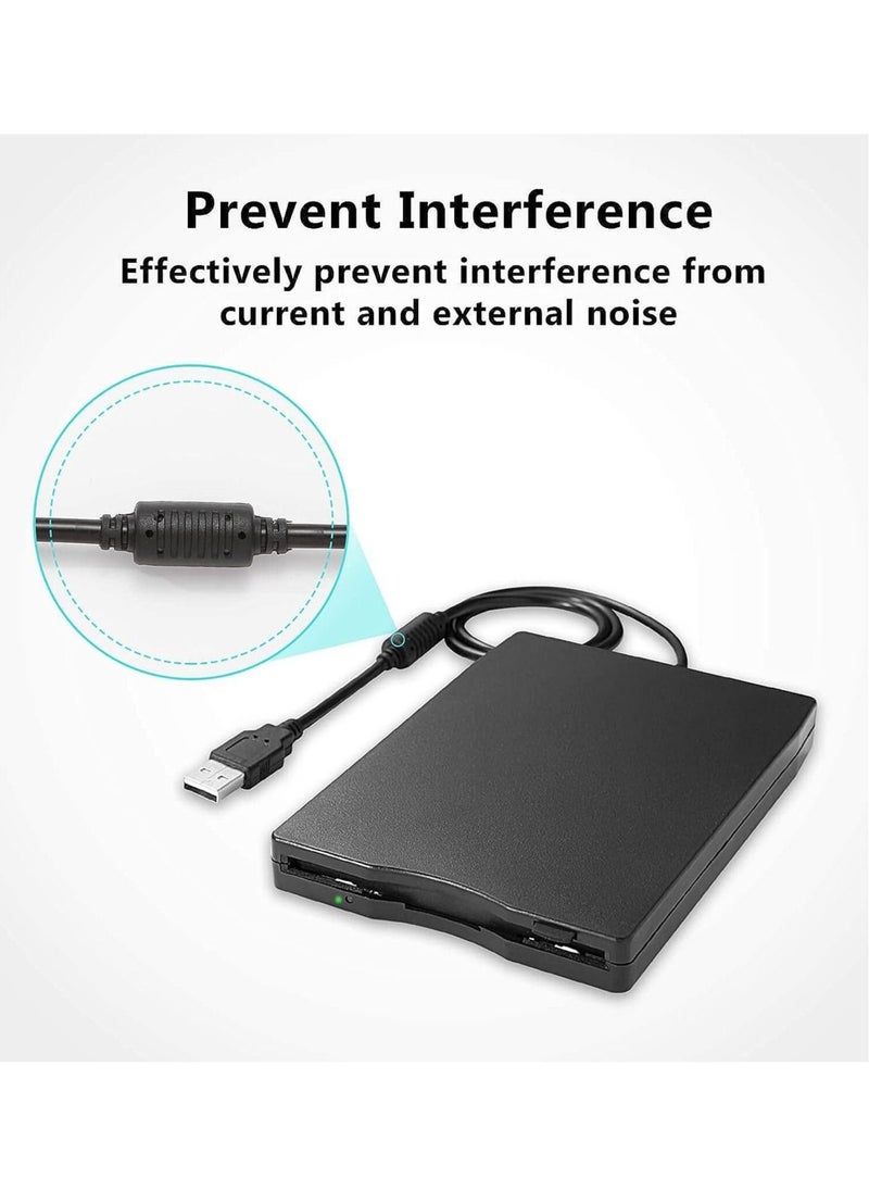 External USB Floppy Drive 3.5-inch Portable 1.44MB FDD, Plug and Play for Windows 2000/XP/Vista/7/8 Laptop