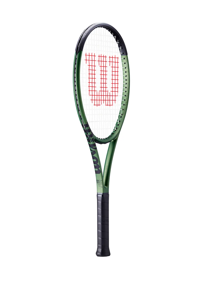 Wilson Blade 101L V8 Tennis Racket, 16x20, Adults, Intermediate/ Advanced - Black/Green