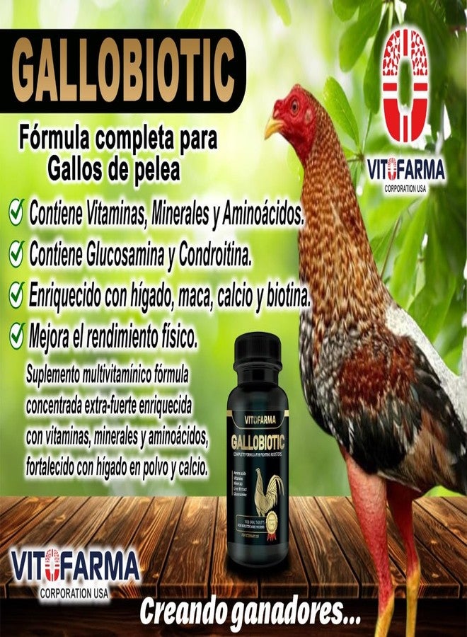 VITOFARMA Gallobiotic Natural Multivitamin for Rooster, Hens - 100 Tablets | Vitamina Completas para Gallos - Image 3