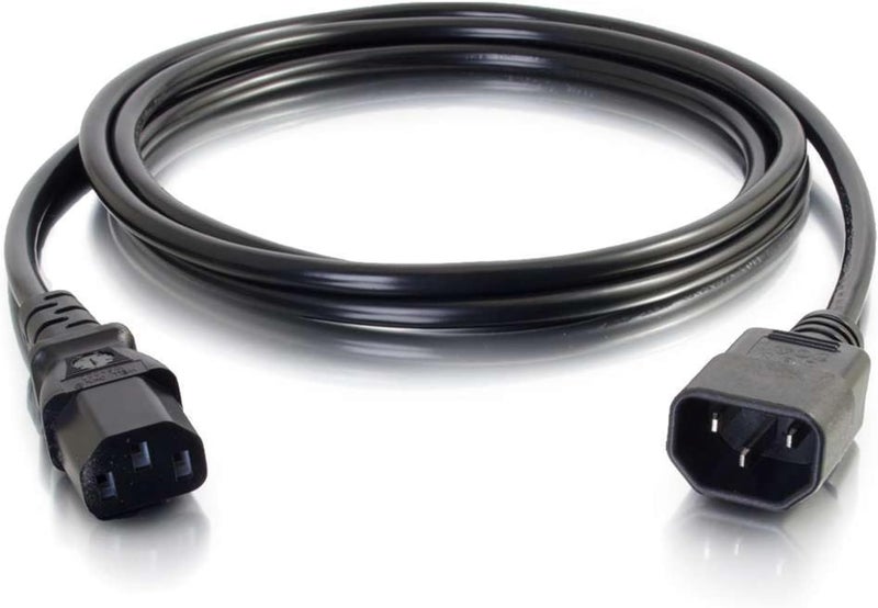 سي2جي سلك تمديد كمبيوتر 2 متر 18 AWG (IEC320C13 إلى IEC320C14) بطول 6 أقدام، أسود - Image 2