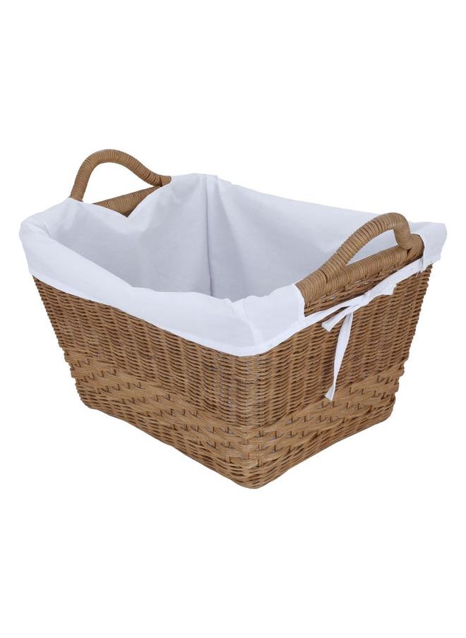 Alsaif Rectangular Wicker Serving Basket With Fabric 45  - Image 2
