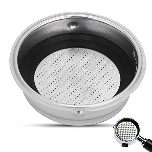 Agatige 1 Cup 51mm Coffee Filter Basket, Stainless Steel Pressurized Mesh Coffee Filters Bottomless Portafilter Coffee Machines Accessories for Semi-Automatic Coffee Machine Series (1 Cup) - Image 1