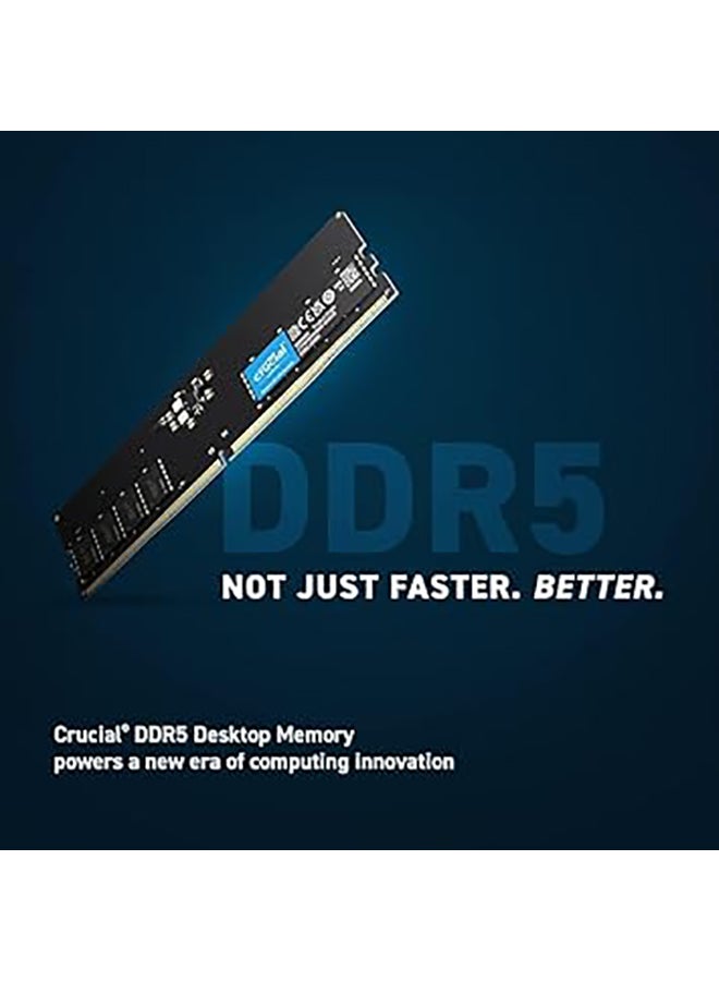 كروشيال ذاكرة سطح المكتب الأساسية DDR5 CL40 UDIMM بسعة 16 جيجابايت وتردد 4800 ميجا هرتز - أسود (CB16GU4800) - Image 4