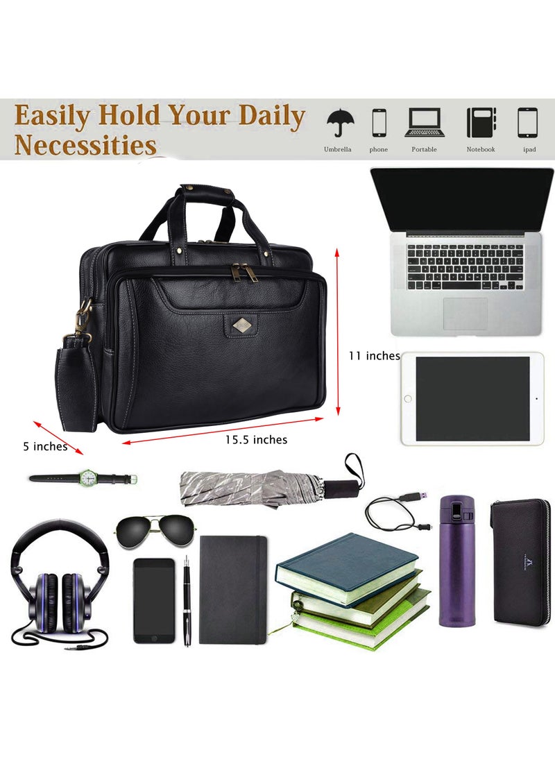 LAVERI LEATHER Genuine Leather Office And Travel Document Laptop bag Style 437 B  - Image 2