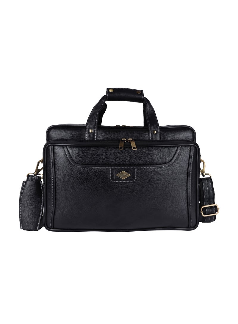 LAVERI LEATHER Genuine Leather Office And Travel Document Laptop bag Style 437 B  - Image 1