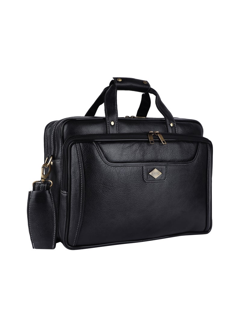 LAVERI LEATHER Genuine Leather Office And Travel Document Laptop bag Style 437 B  - Image 5