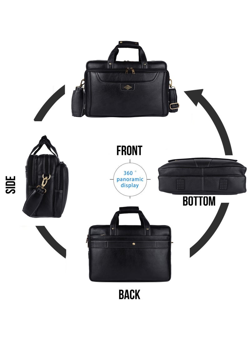 LAVERI LEATHER Genuine Leather Office And Travel Document Laptop bag Style 437 B  - Image 4