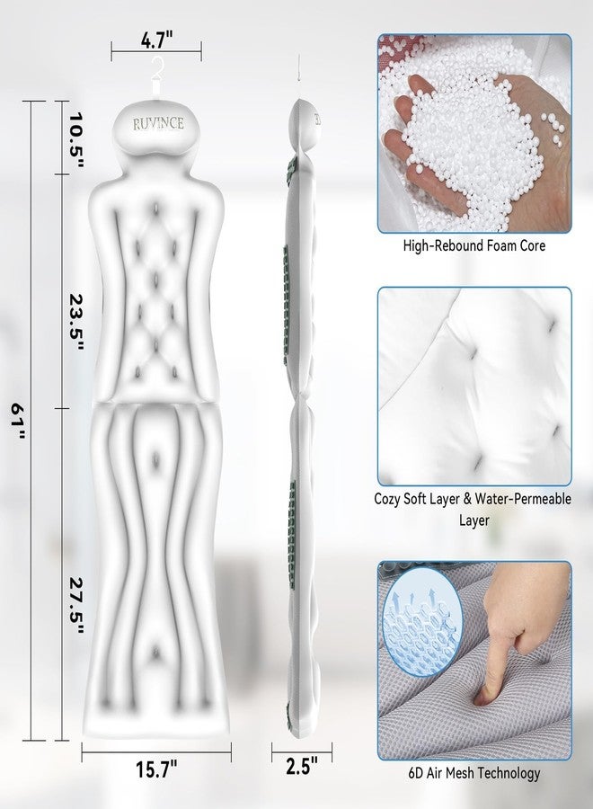 RUVINCE Full Body Bath Pillow for Bathtub RUVINCE Ergonomic Luxury Bathtub Pillow with Head,Neck, Shoulder and Back Support, 6D Bath Pillows for tub with 192 Powerful Suction Cups, Fits All Bathtub - Image 3