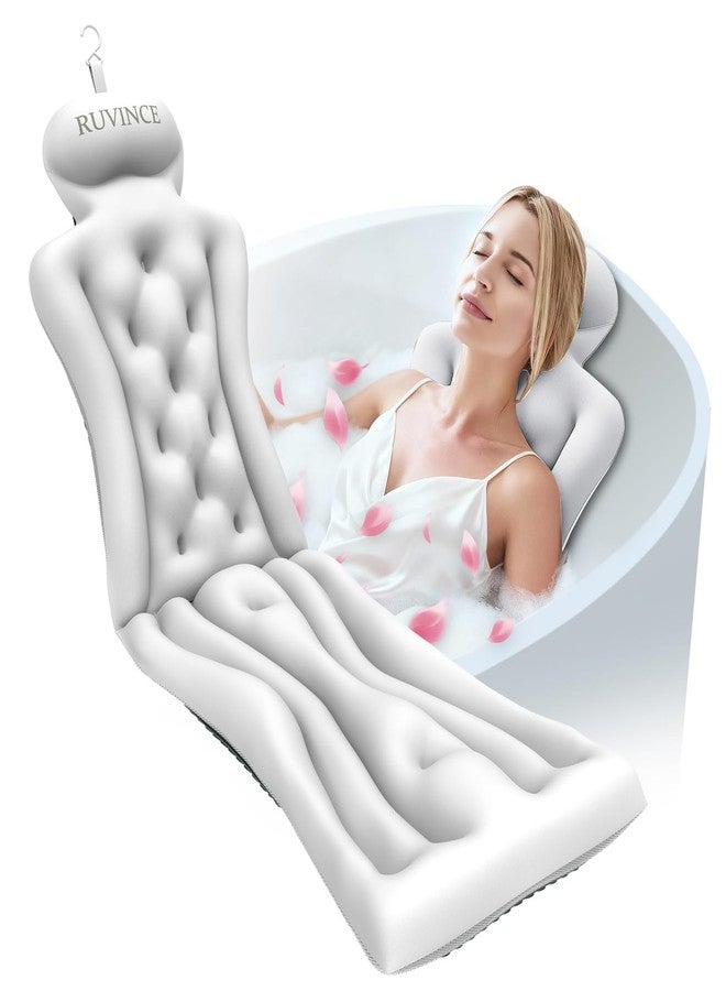 RUVINCE Full Body Bath Pillow for Bathtub RUVINCE Ergonomic Luxury Bathtub Pillow with Head,Neck, Shoulder and Back Support, 6D Bath Pillows for tub with 192 Powerful Suction Cups, Fits All Bathtub - Image 1
