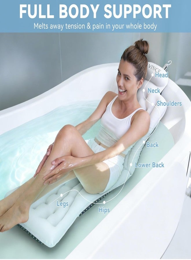 RUVINCE Full Body Bath Pillow for Bathtub RUVINCE Ergonomic Luxury Bathtub Pillow with Head,Neck, Shoulder and Back Support, 6D Bath Pillows for tub with 192 Powerful Suction Cups, Fits All Bathtub - Image 2