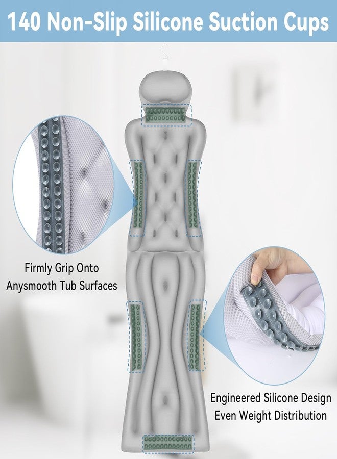 RUVINCE Full Body Bath Pillow for Bathtub RUVINCE Ergonomic Luxury Bathtub Pillow with Head,Neck, Shoulder and Back Support, 6D Bath Pillows for tub with 192 Powerful Suction Cups, Fits All Bathtub - Image 4