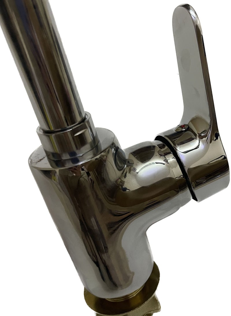 Kitchen Mixer Tap Kitchen Sink Faucets Hot and Cold Mixer Tap Made of Zinc Alloy Anti Rust Chrome Color - Image 4