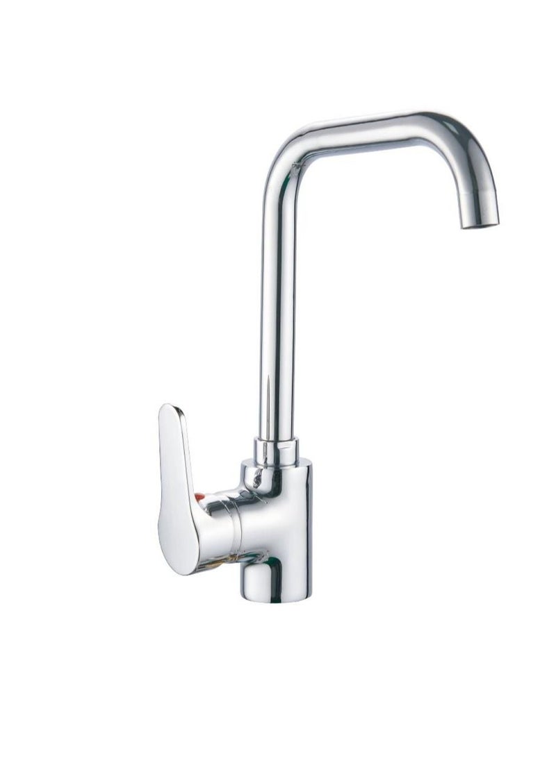 Kitchen Mixer Tap Kitchen Sink Faucets Hot and Cold Mixer Tap Made of Zinc Alloy Anti Rust Chrome Color - Image 1