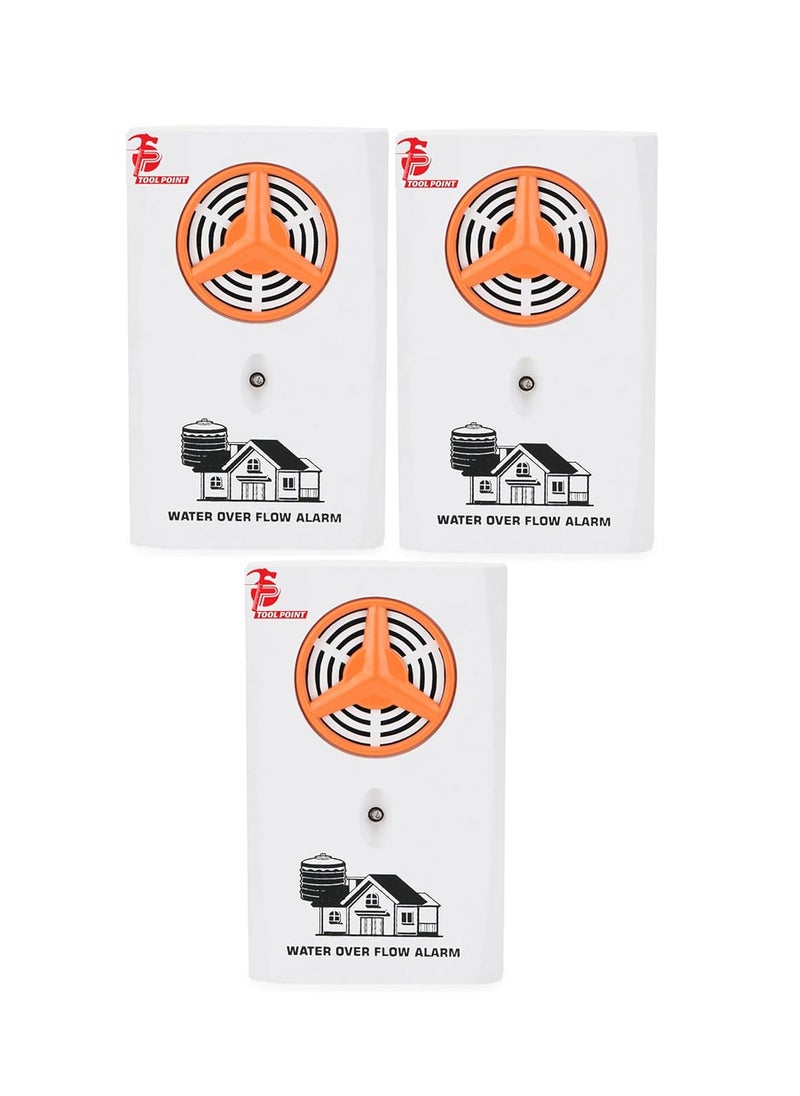 Tool Point Tool Point ABS CTF Water Tank Overflow Alarm Siren with Voice Sound Wired Sensor Security System Water Alarm Bell with Free Water Sensor 3  - Image 1