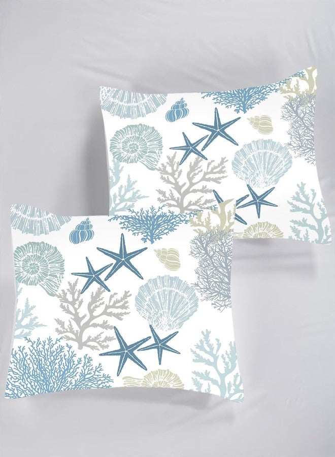 FUYEUN Coastal Comforter Set Twin Size Nautical Bedding for Kids Men Women, Beach Starfish Shell Quilt Bedroom Decor 1 Comforter 2 Pillowcases - Image 4
