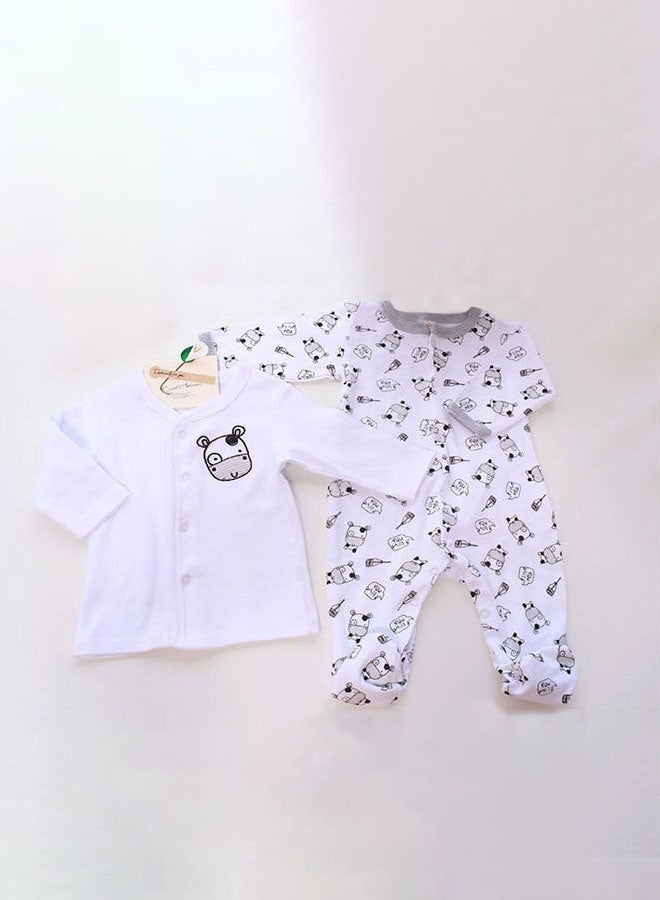 Hanayo 13 Pcs Newborn Baby Gift Set Babies Clothes Set Ultra-Soft Baby Clothes Accessories Set for Infant Baby Shower Gift Newborn Layette Gift Set for 0-3 Months Baby Girls and Boys(Grey) - Image 5