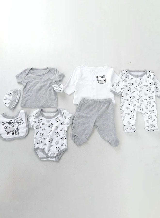 Hanayo 13 Pcs Newborn Baby Gift Set Babies Clothes Set Ultra-Soft Baby Clothes Accessories Set for Infant Baby Shower Gift Newborn Layette Gift Set for 0-3 Months Baby Girls and Boys(Grey) - Image 4