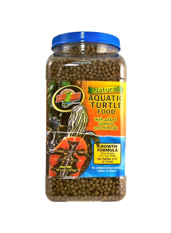 زوو ميد طعام طبيعي للسلاحف المائية من Croci Zoo Med، تركيبة نمو، 54 أونصة، 3.4 رطل، أسود (عبوة واحدة)