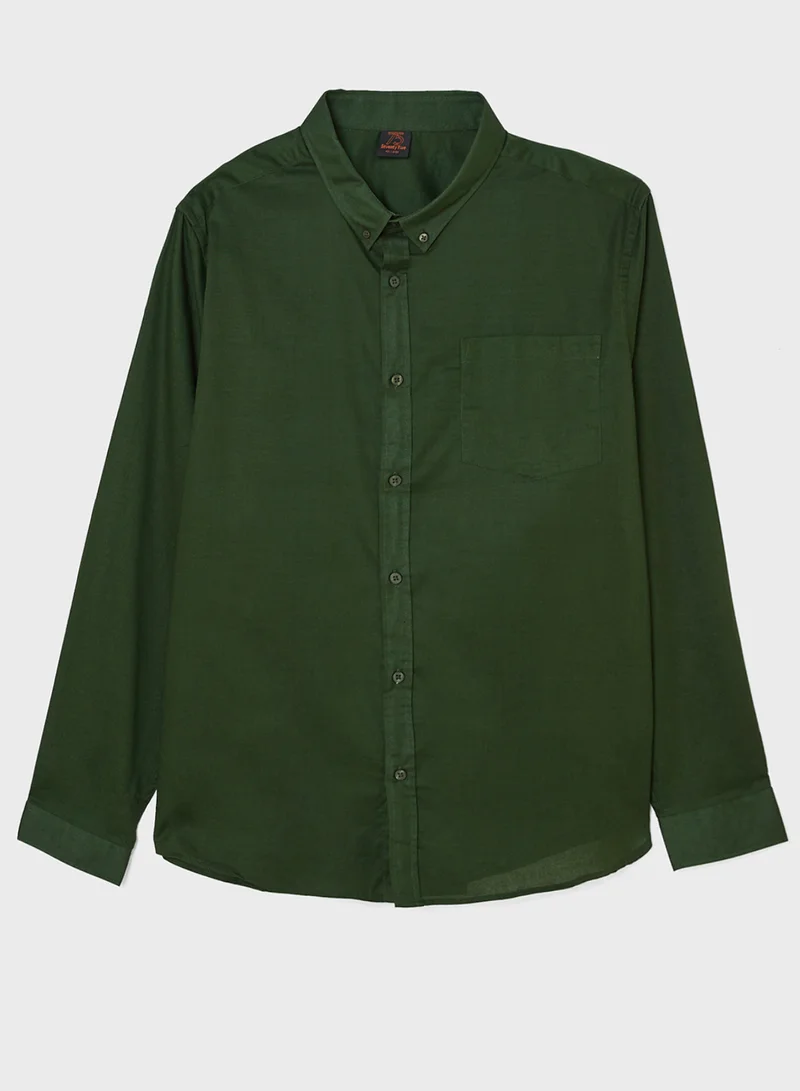 Seventy Five Plus Size Oxford Shirt