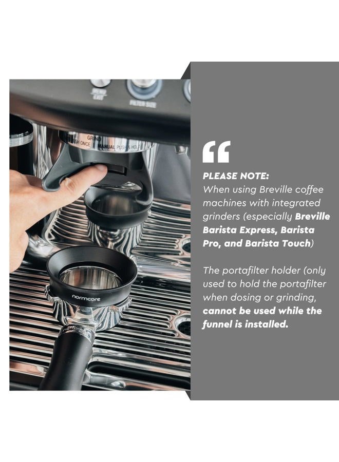 Normcore 54mm Magnetic Dosing Funnel V2 - Espresso Coffee Dosing Ring - 20mm Anodized Aluminum with 8 Neodymium Magnets Fits 54mm Breville Portafilter - Image 2