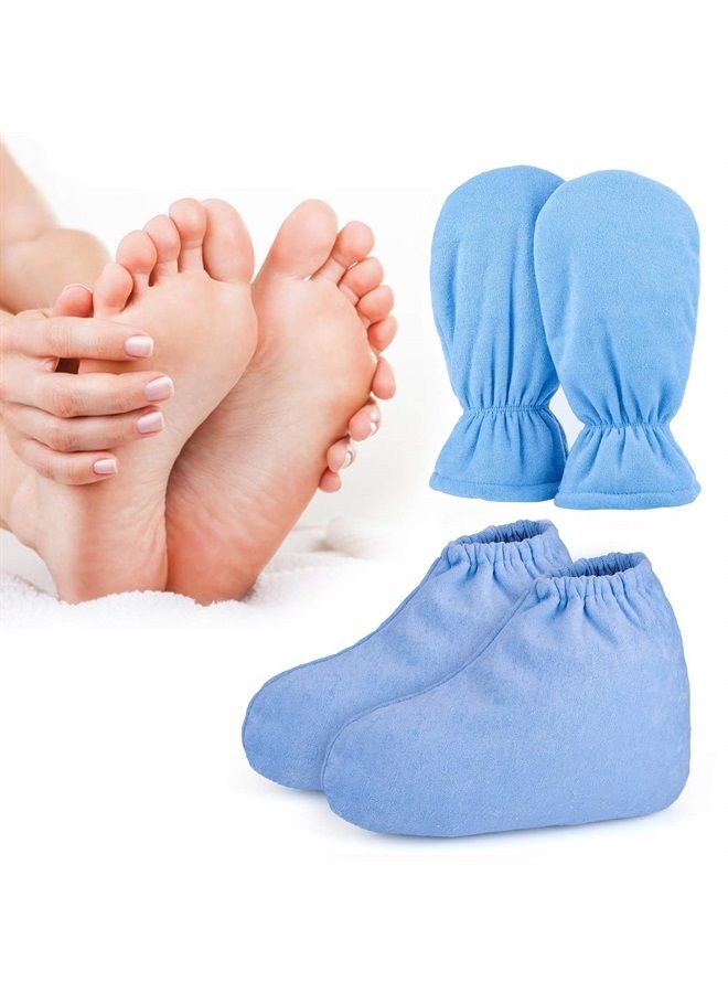 Segbeauty Paraffin Wax Mitts for Hand and Feet, Segbeauty Thick Paraffin Bath Mitts and Booties with Double Terry Clothes, Snug Elastic Opening Paraffin Wax Glove and Bootie for Thermal treat-ment, Wax Machine