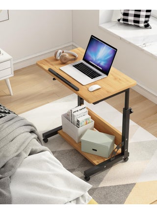 Tiltable Rolling Laptop Table, Adjustable Height Standing Desk, Large Desktop Mobile Side Table, Bedside Desk Cart with Wheels, End Table for Laptop, Bed ,Sofa - pzsku/ZE11FC80353A094FD2C9BZ/45/1747367555/39f3f426-aa95-4a65-807f-eb8b34352383