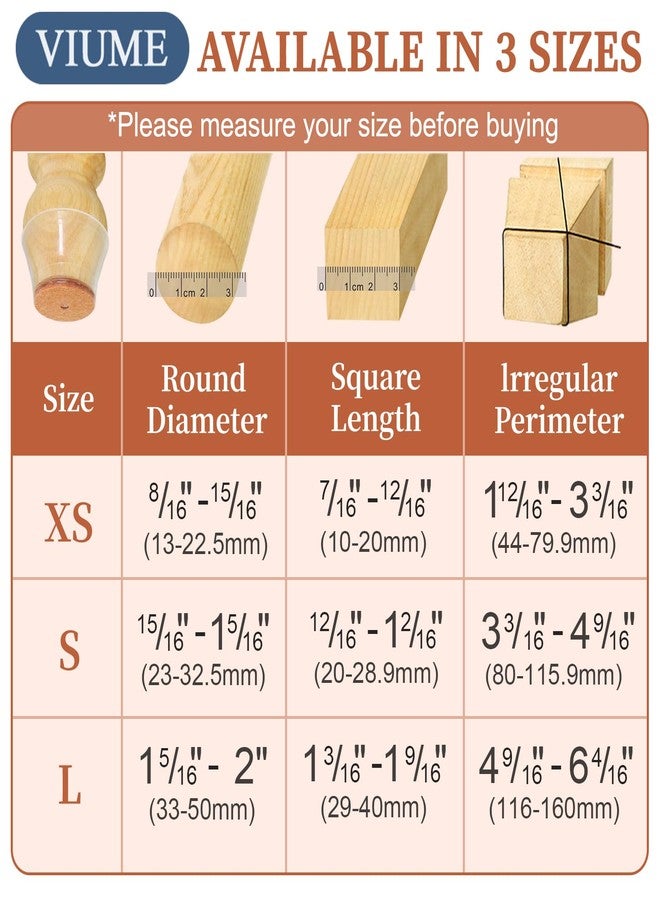 VIUME JIENO 24 Pcs Chair Leg Floor Protectors for Hardwood Floors Silicone Covers to Protect Wood Tile Floors Felt Bottom Furniture Leg Caps Non Slip Reduce Noise (M-Transparent) - Image 3