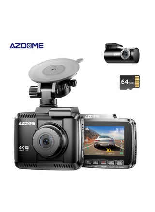 AZDOME AZDOOM Dash Cam with Front and Rear Cameras, Support GPS