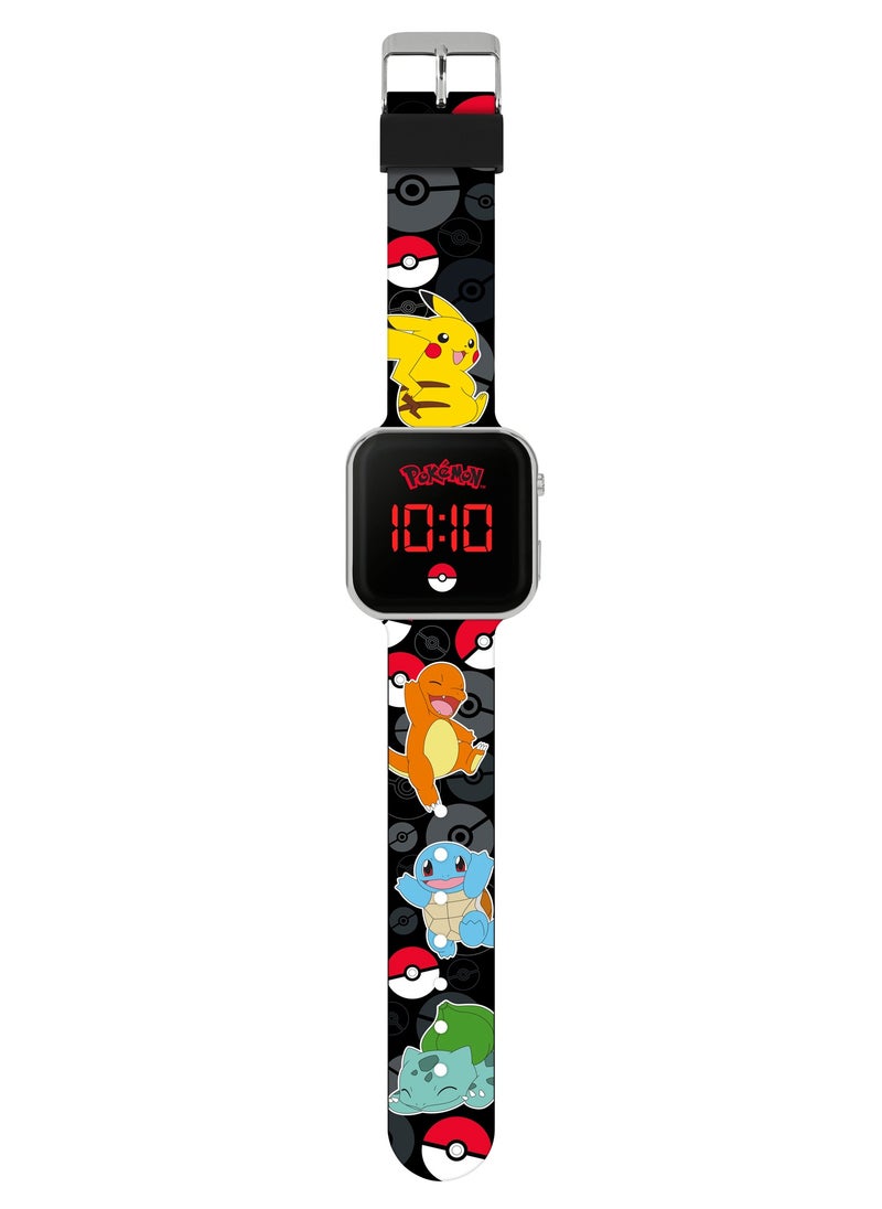 Pokemon Pokémon Black LED Watch with Printed Character Strap - POK4322ARG  - Image 2