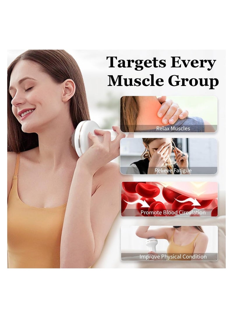 Cool Baby COOLBABY Handheld Cervical Spine Massager Portable Electric Massage Stick Wireless Electric Cellulite Remover Machine Body Sculpting Machine with 8 Masssage Heads  - Image 4