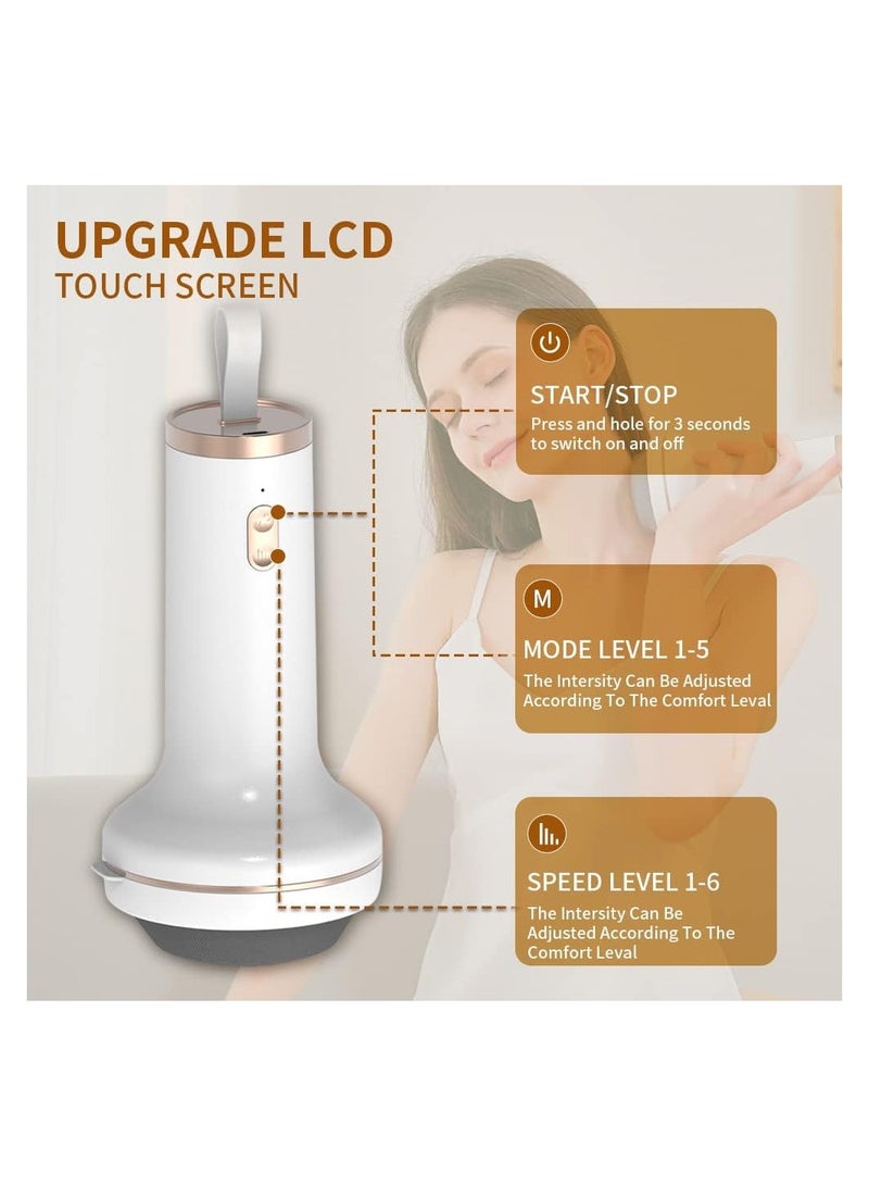 Cool Baby COOLBABY Handheld Cervical Spine Massager Portable Electric Massage Stick Wireless Electric Cellulite Remover Machine Body Sculpting Machine with 8 Masssage Heads  - Image 5