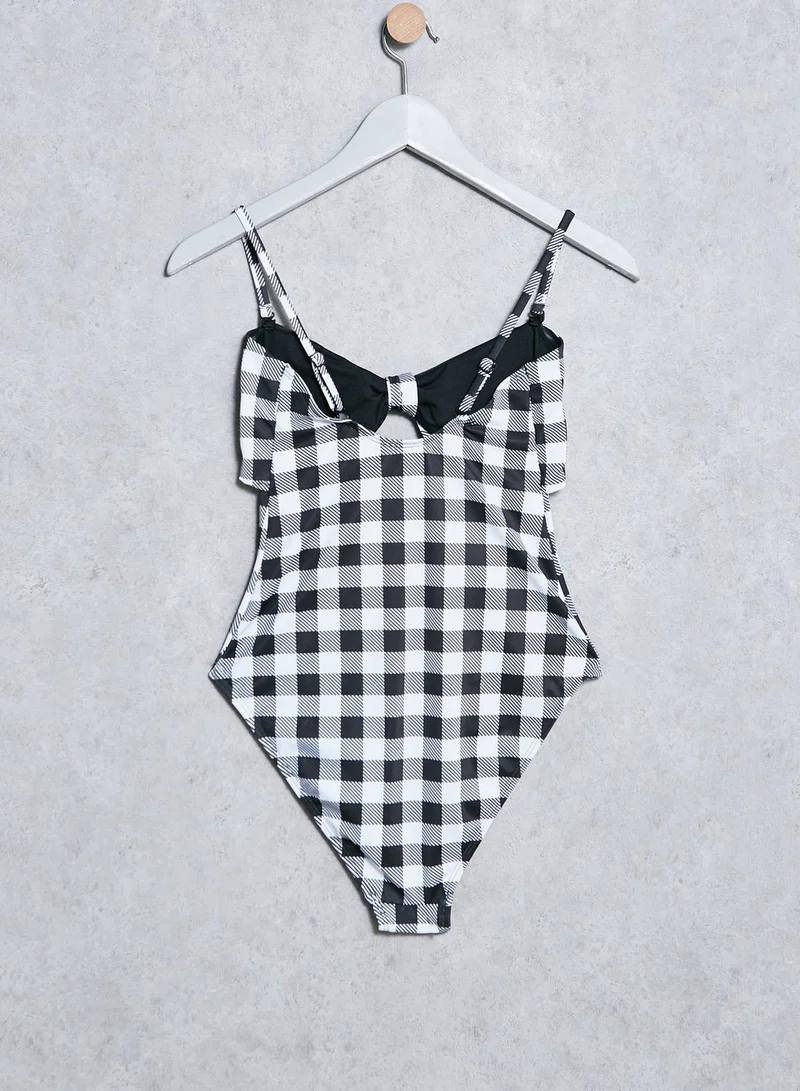 LOST INK Gingham Swimsuit
