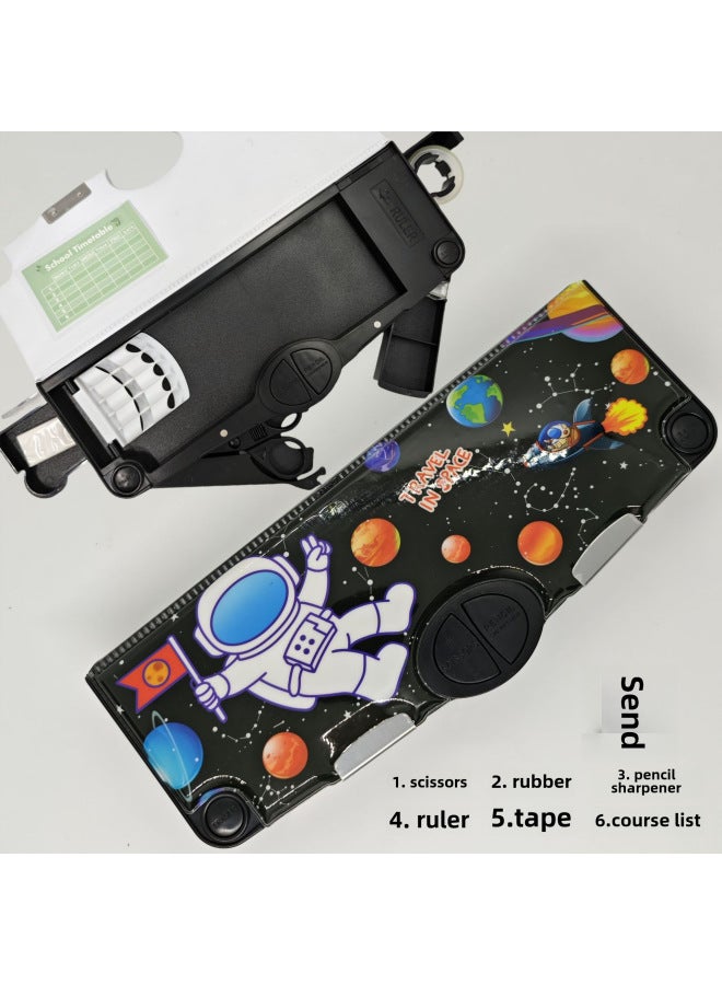 Multi-functional Stationery Men's Box Primary School Button Office Box Pencil Case Girl's High-value Internet Celebrity Same Style - Image 1