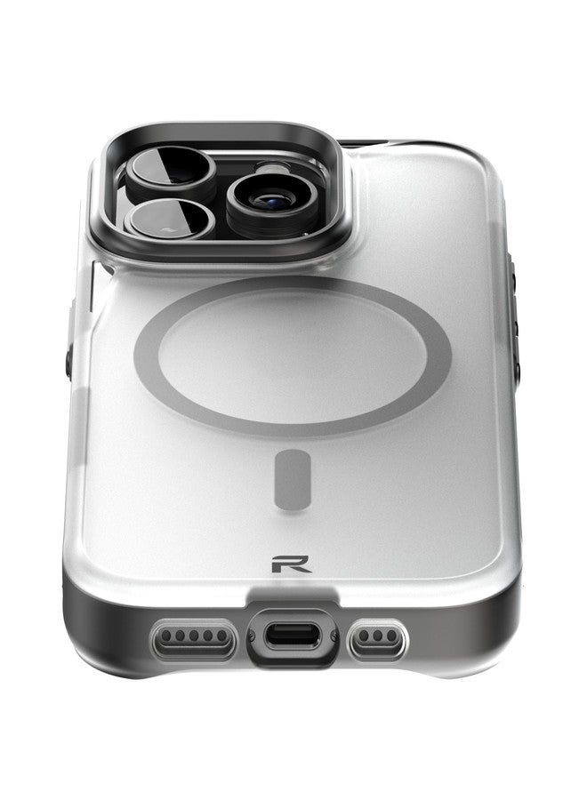 REBEL Clear Case for iPhone 16 Pro [Frosted Series Gen-6] Strong MagSafe Compatible, Grip Sides, Translucent Matte Texture, Protective Shockproof Bumpers, Metal Lens & Buttons, 6.3 Inch Phone 2024 - Image 4