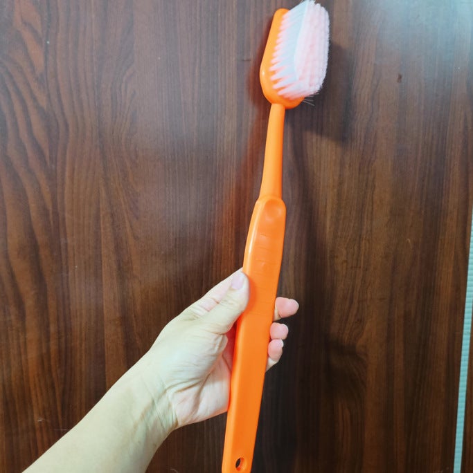 Long Handle Toothbrush Shape Bathbrush Bath Rub Back Large Toothbrush Hanging Cleaning Soft Brush - Image 1